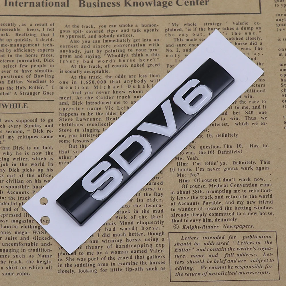 ALMVIS Badge Autocollant Logo Coffre SDV6 SDV8 Gris - Parfait Pour Land Rover Range Rover Sport & Discovery 4