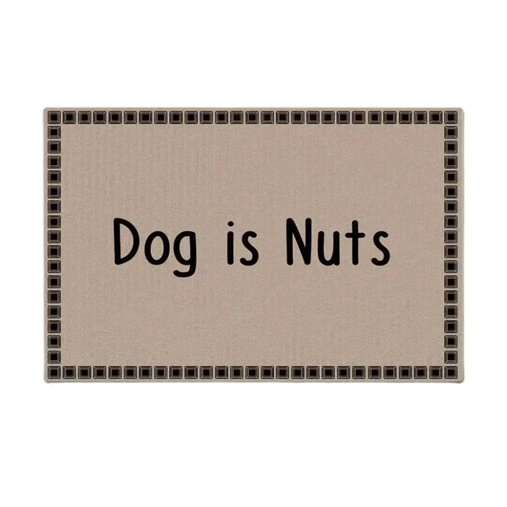 

Dog Is Nuts Doormat Outdoor Non-Slip Rubber Floor Mat Housewarming Holiday Decor Rug Home Door Foot Mat