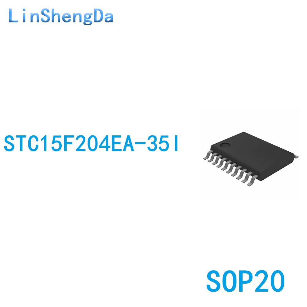 10PCS STC microcontroller chip STC15F204EA-35I-SOP20 chip with 20 pins