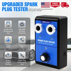 Auto Bougie Tester 0-6000Rpm Werkfrequentie Dubbele Gaten 12V Auto Motor Bobine Tester Vonk Tester Diagnostisch Hulpmiddel