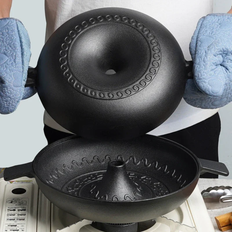 

Thickened Cast Iron Hot Pot, Roast Sweet Potato Pot, Home Use Pig Iron Roasting Pot, Burning Magnetic Pass-through Pot