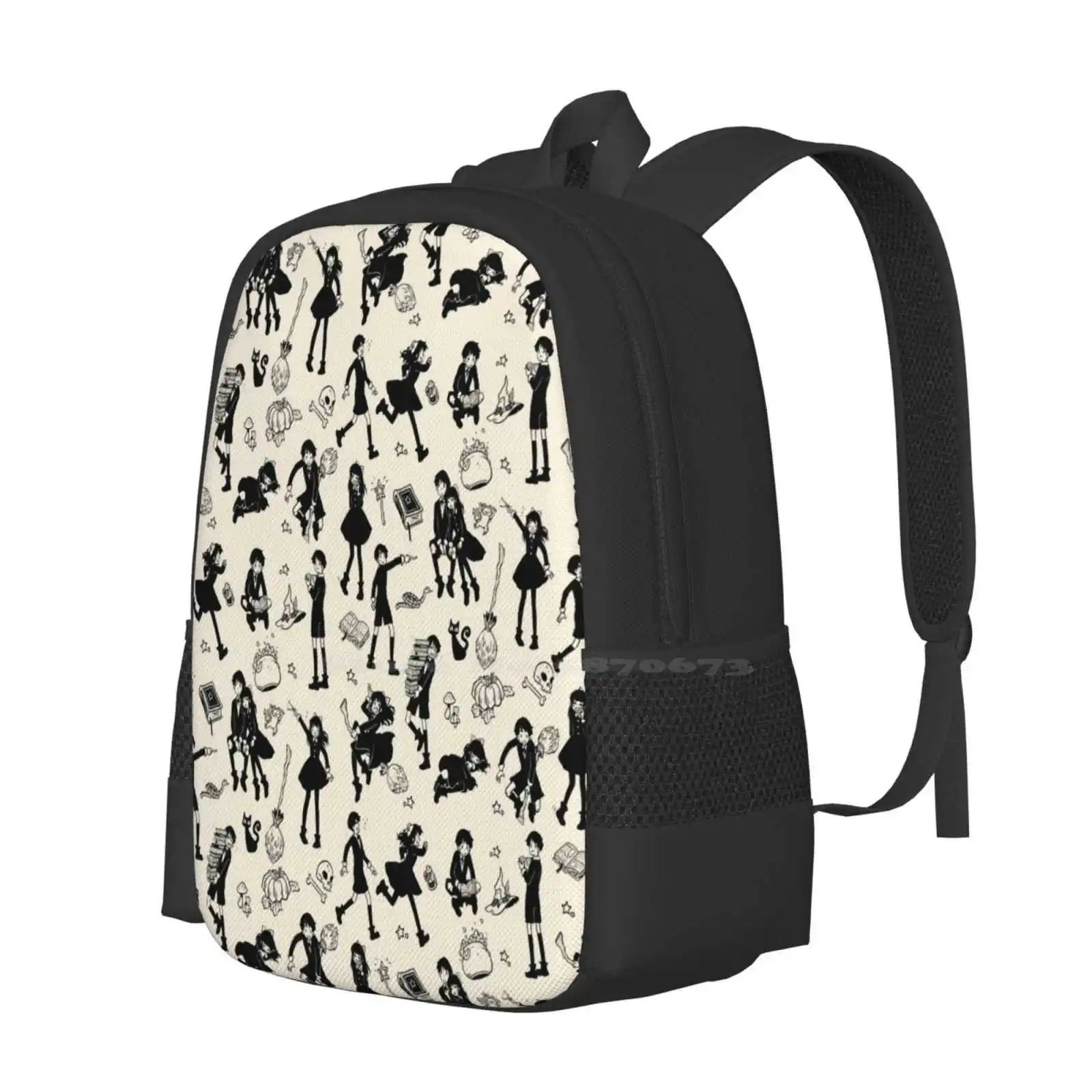 Magic Fashion Pattern Design Mochila, Bolsa de Viagem, Laptop, Escola, Saco, Magic Hooky, Webtoon, Bruxas, Quadrinhos, Bonito, Manga, Irmãs, Gêmeos