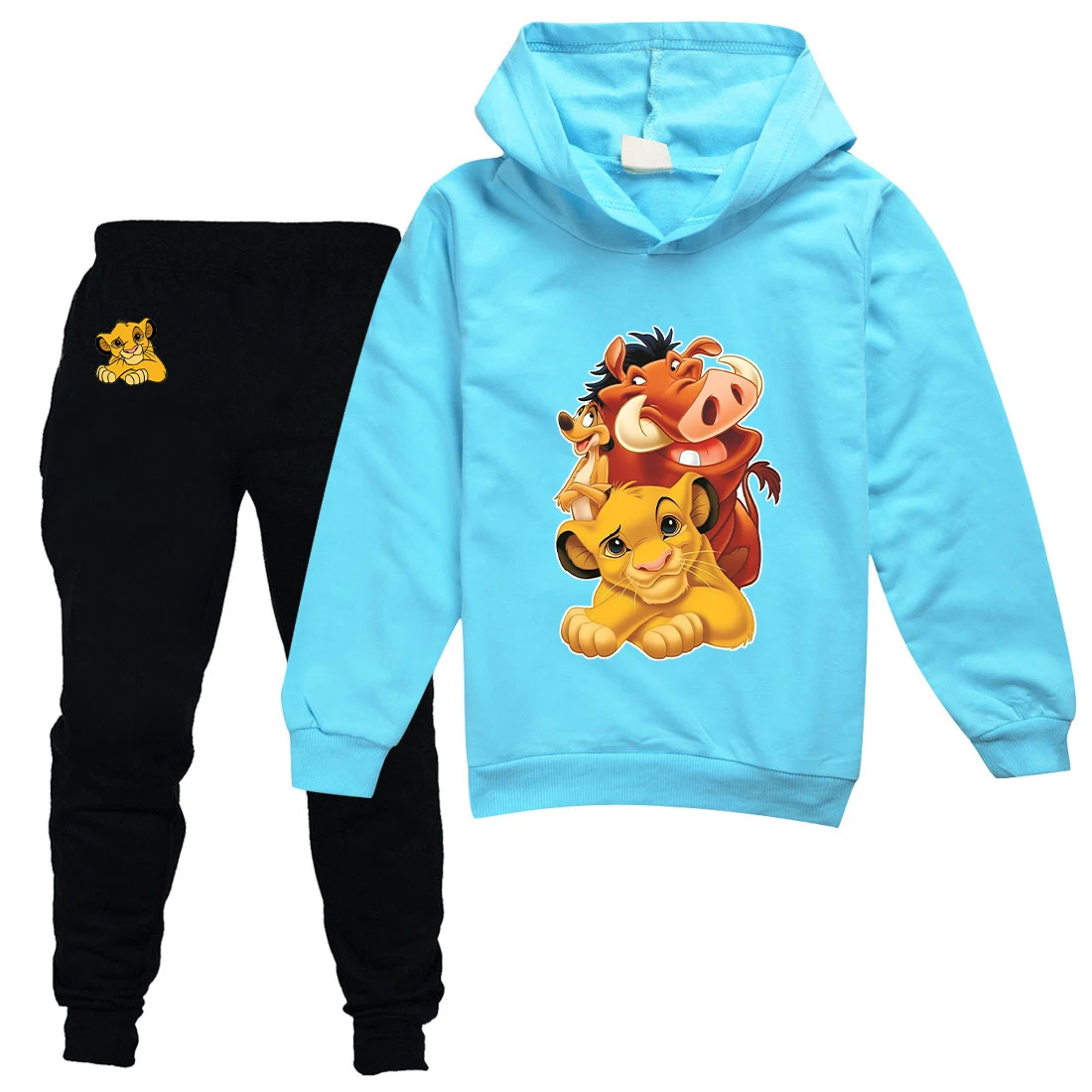 The Lion King Clothing Sets Suit Boys Girls Tracksuits Kids Brand Sport Suits Stich Casual Hoodies Teen Tops Pants 2Pcs Set