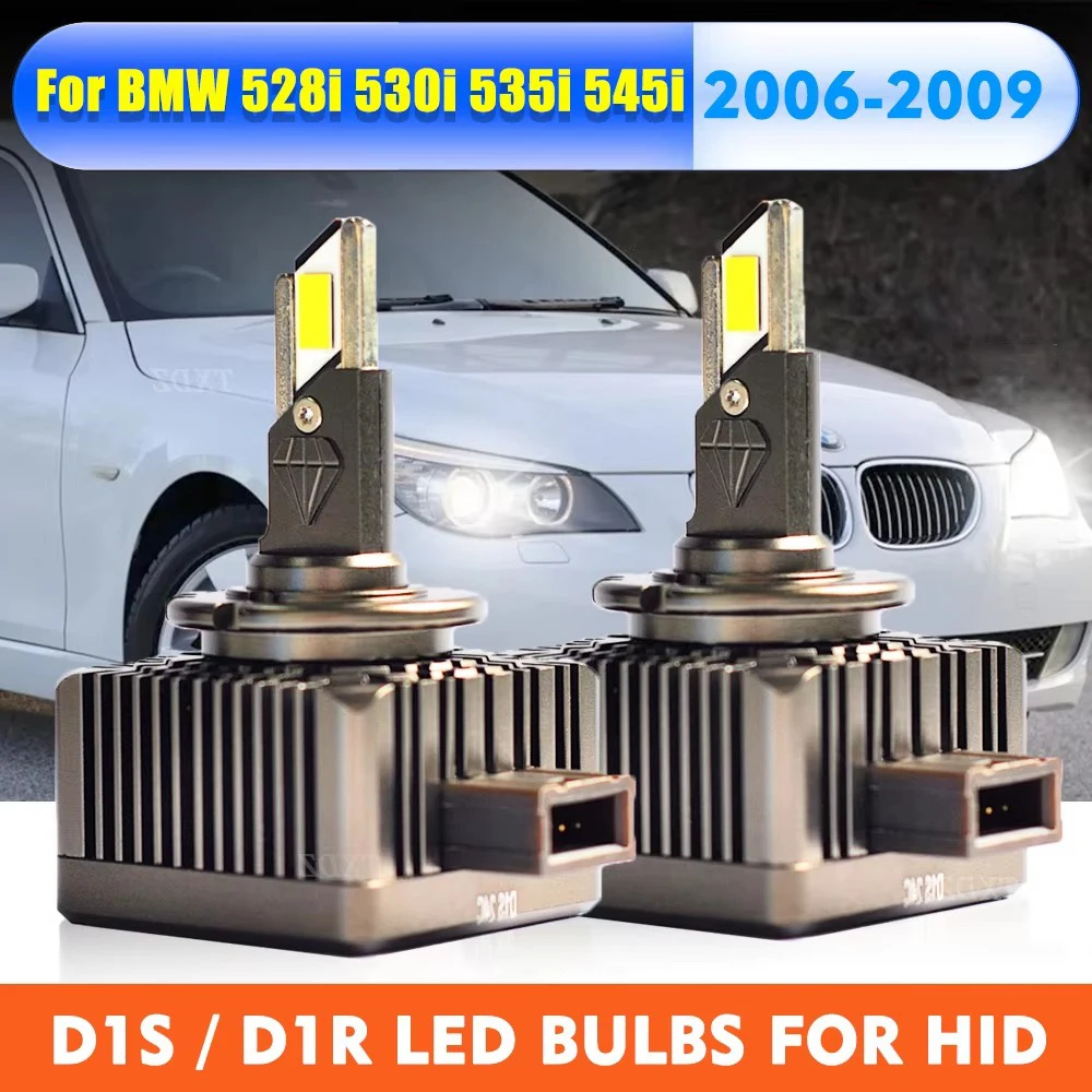 

D1S D1R LED Headlight Bulbs 6000K Turbo Lights For 2006-09 BMW 528i 530i 535i 545i Auto Lamp Xenon HID Conversion Kit Plug&Play