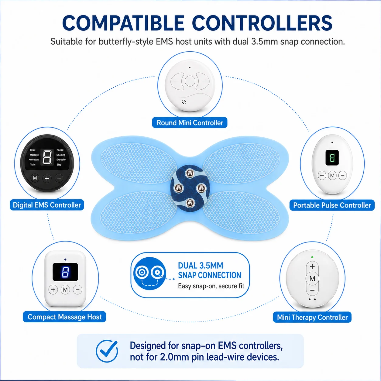 Shape Tens Electrode Pad PVC 210*125mm Physiotherapy for Tens EMS Unit Pulse Massager Patch