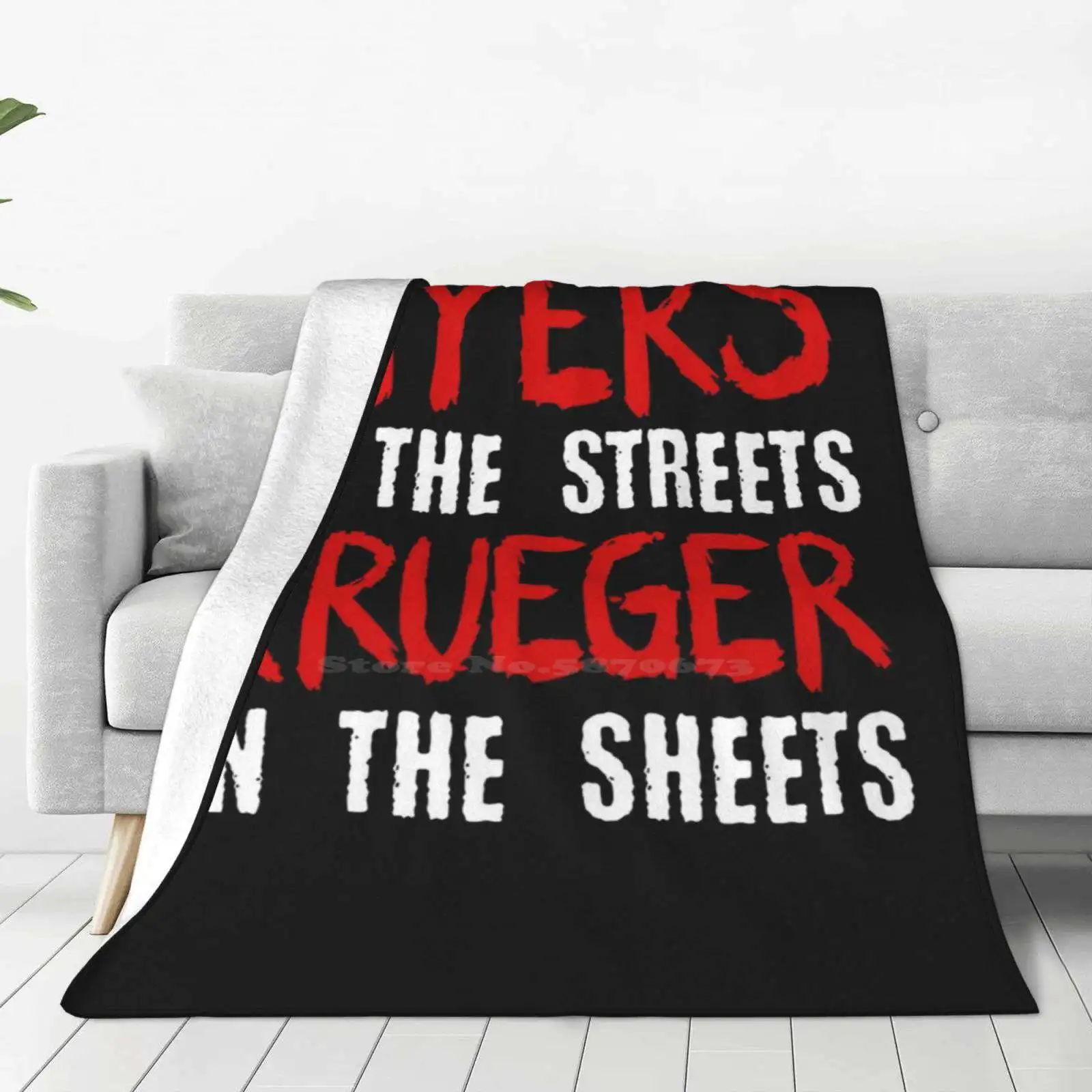 Myers In The Streets-Krueger In The Sheets Hot Sale Printing High Qiality Warm Flannel Blanket Krueger Michael Myers Halloween