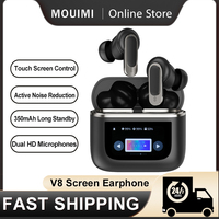 MOUIMI V8 Wireless Bluetooth Earphone Touch Screen Control Headphones for Tour Pro 2 ANC Active Noise Reduction Long Standby