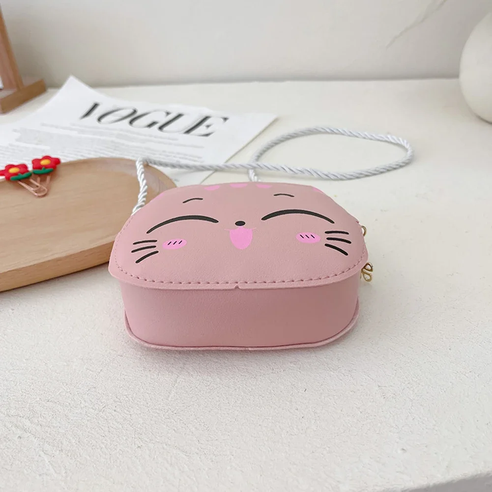 Girls Kawaii Satchel Bag Cartoon Cat Fashion Coin Purse Casual Mini Purse Compact Kids Daily Bags