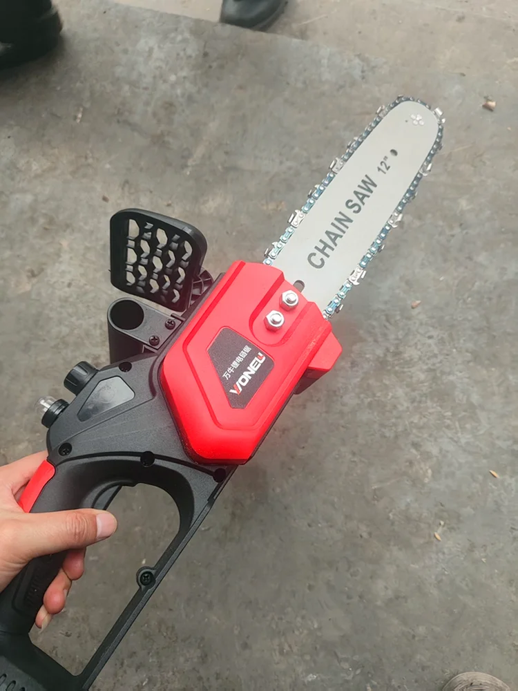 Brushless rechargeable chainsaw small household handheld lithium battery large capacity chain electric saw tree felling  Saw