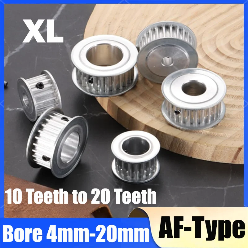 1/2 pièces Poulie de distribution XL AF en alliage d'aluminium, 10T 12T 14T 15T 16T 17T 18T 20T dents, largeur de courroie 10mm, alésage 4mm-20mm
