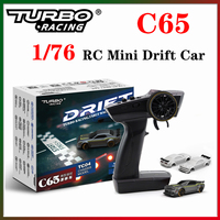 New Turbo Racing 1/76 C65 Remote Control Mini Drift Car High Speed RC Racing Model Toys Portable Desktop Track Mat for Boy Adult