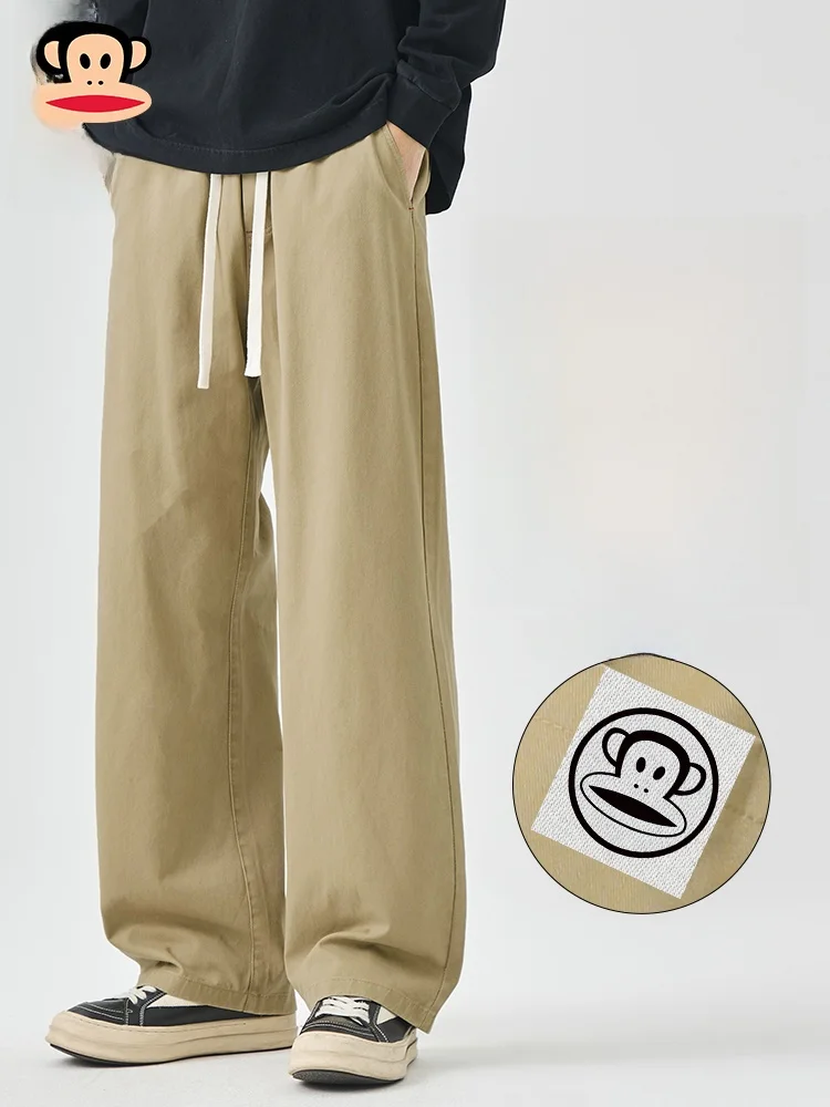 

Мужские повседневные брюки прямого кроя цвета хаки, свободные, удобные, спортивные, в американском стиле, осенняя новинка