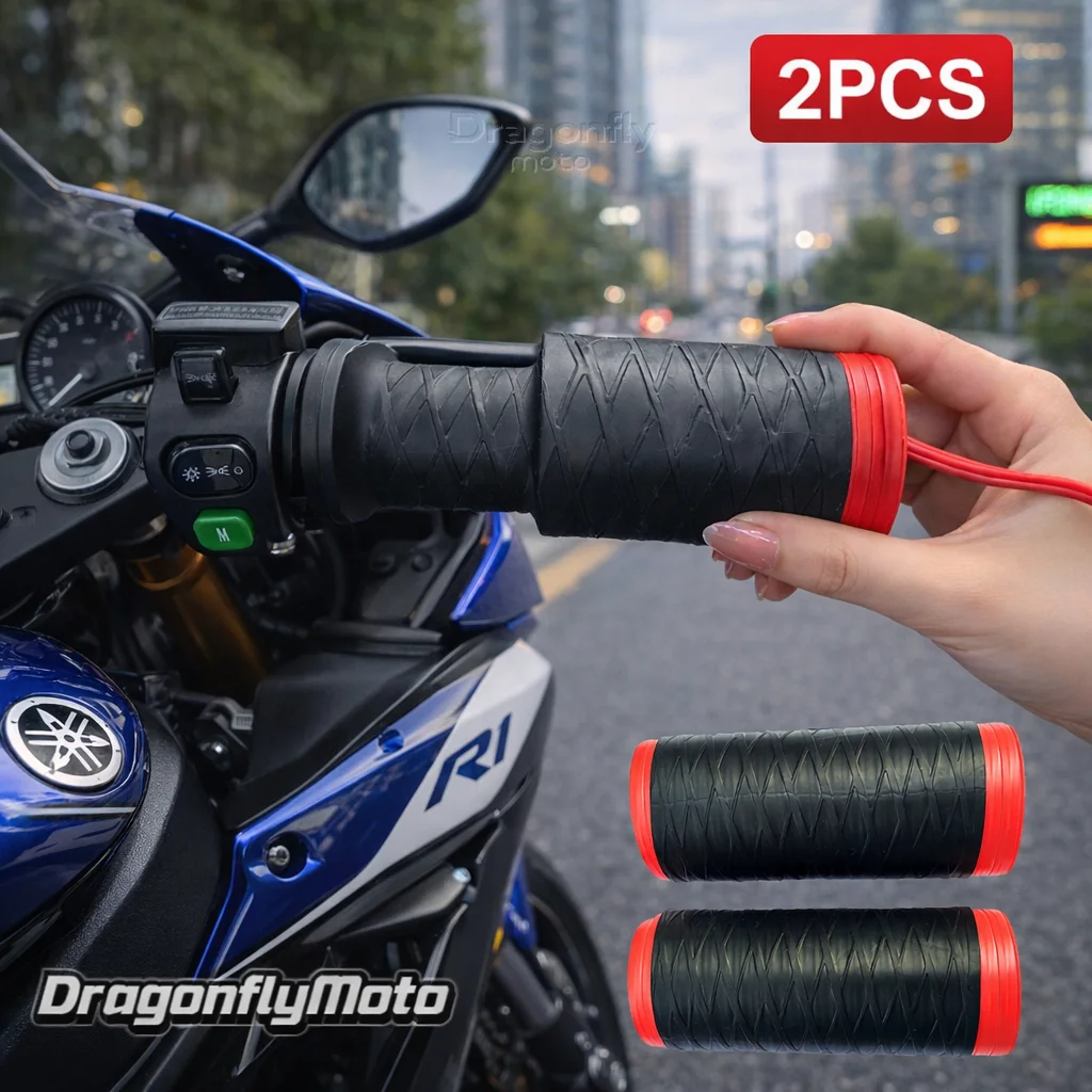 

Силиконовые чехлы на руль мотоцикла для YAMAHA YZFR1 YZF R1, самозатягивающиеся, нескользящие, защитные накладки на руль мотоцикла.