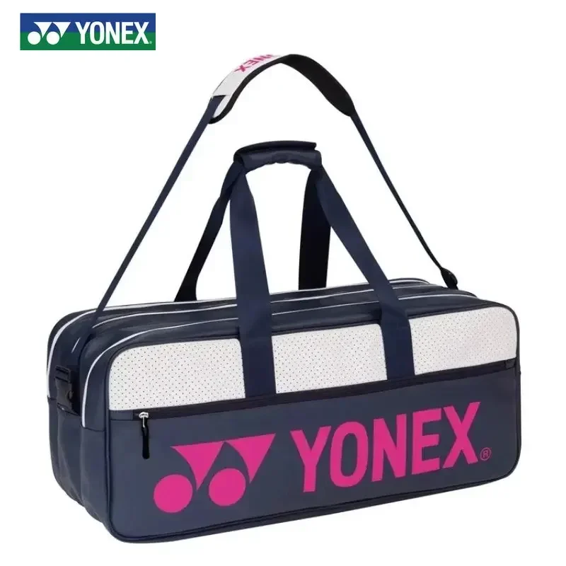 Yonex tas Badminton asli, Portabel tahan lama ransel tenis kompetisi kapasitas besar dapat menampung 6-8 raket tas profesional