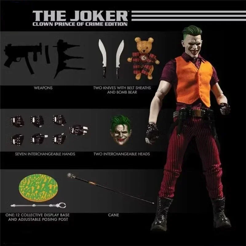 Mezco Toys One: 12 Collective:the Joker Clown Prince Of Crime Edition Deadpool Action Figure Anime Model Collective Toys