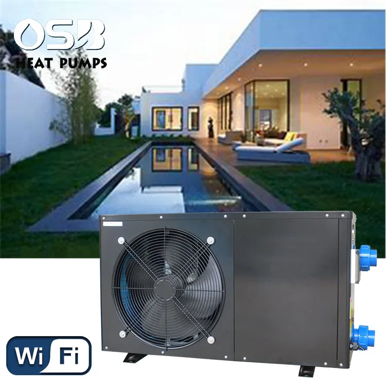 R410a CE EMC Air Source Heat Pump Water Heater for Swimming Pool WiFi Function Household Heating System French Language Pro