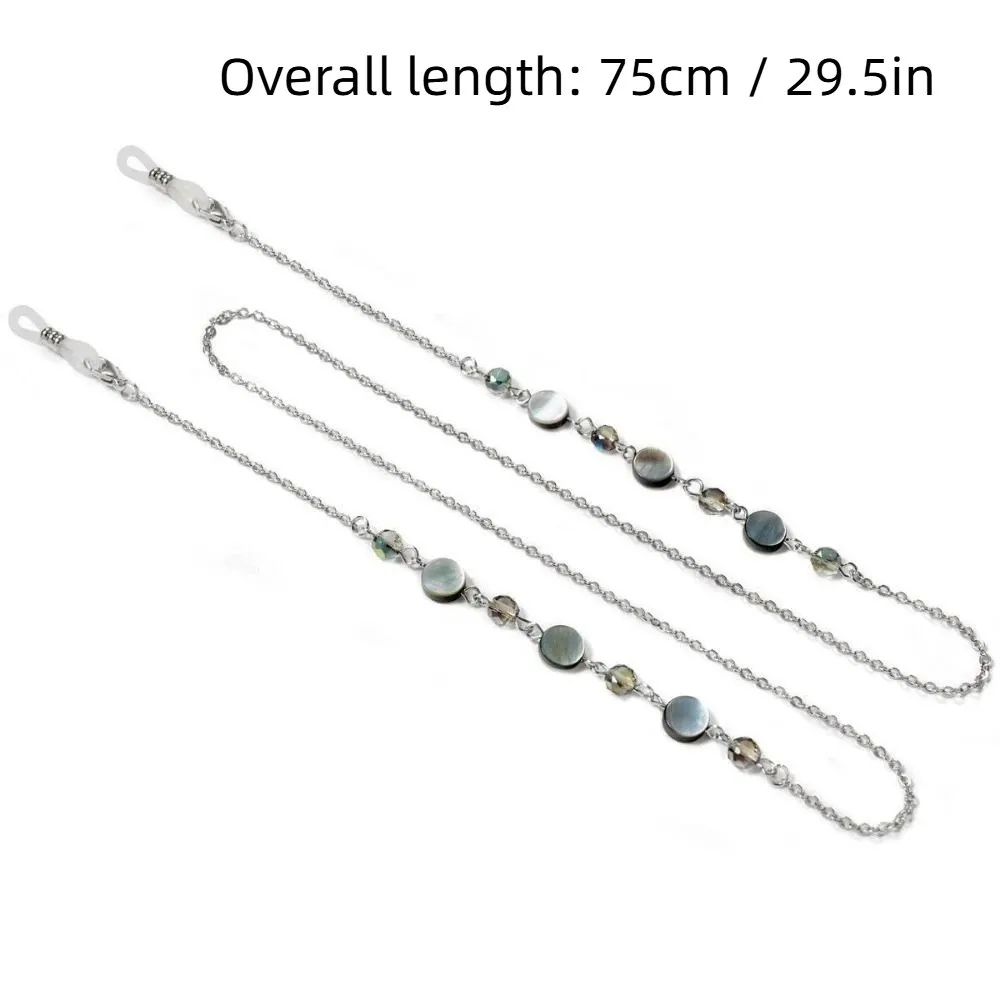 Crystal Eyeglass Chain Strap Fashion Stainless Steel Sunglasses Necklace Lanyard Chains Fashionable Retro Mask Chain Around Neck view 6