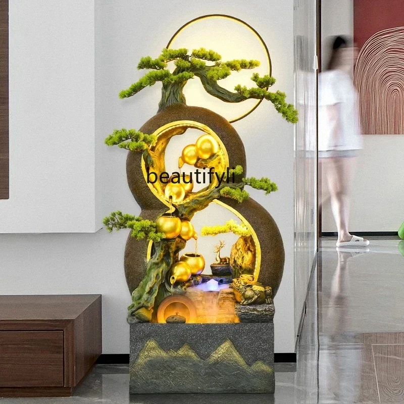 Gourd flowing water ornament circulating water living room decoration floor water landscape office