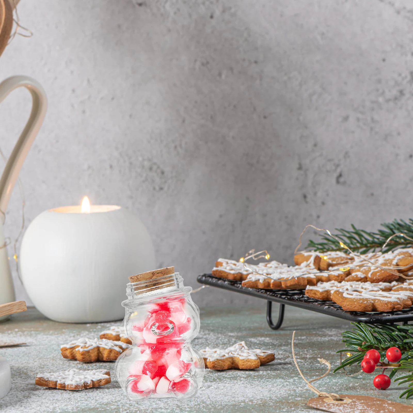 

4Pcs Transparent Candy Jar Glass Storage Tank for Tea Coffee Sugar Salt Pepper Multi-Functional Can Glass Honey Jar