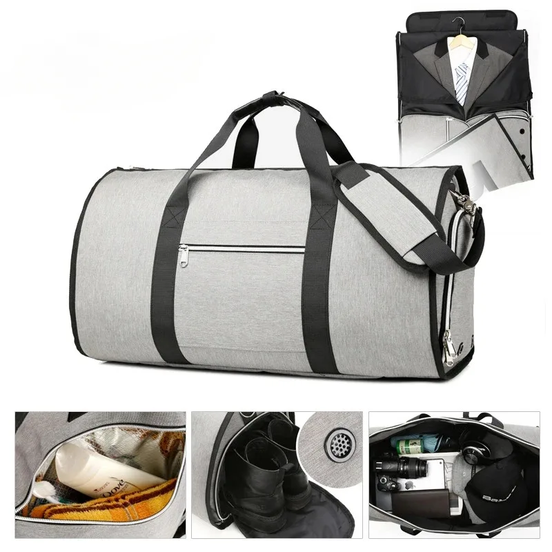 

Travel Hand-held Suit Bag Garment Bags for Large Capacity Suit Bag Business with Shoe Pouch Weekend Foldable Trip Luggage Carry