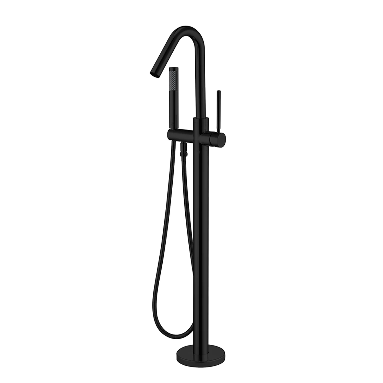 YYHC-Floor Standing Mixer Tap Long Neck Bathtub Faucet Handheld Shower Tub Faucet Freestanding Bathtub Faucet