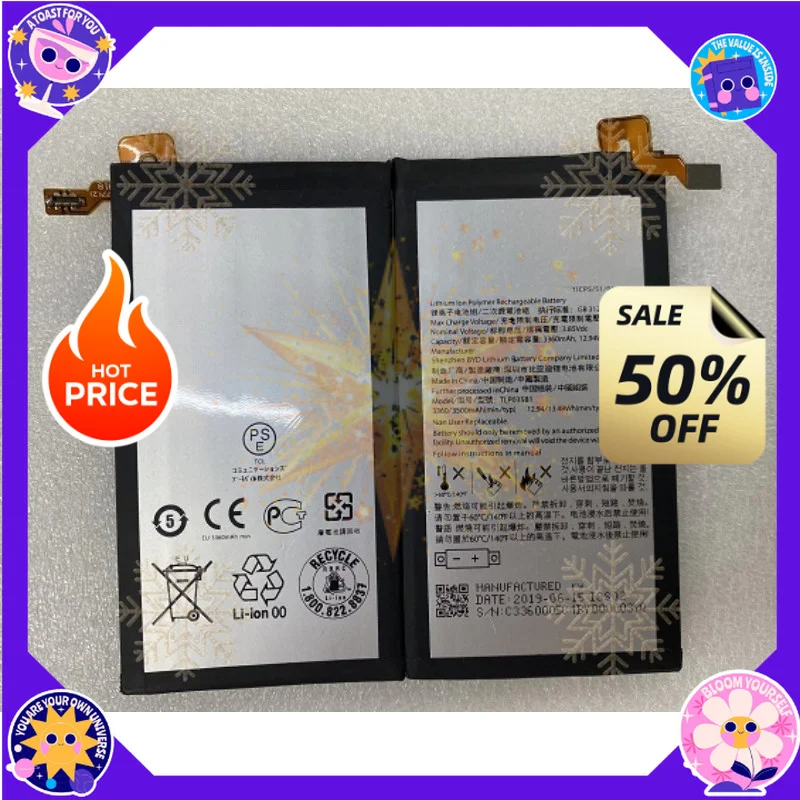 SWZY TLP035B1 TLP034E1 Battery for Blackberry Keytwo Key 2 Keyone KEY1 Capacity Batteries Bateria