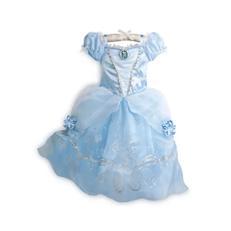 فستان الأميرة التأثيري @ للفتيات للأطفال سندريلا سنو وايت أورورا رابونزيل سندريلا أزياء الهالوين للأطفال فستان حفلات أعياد الميلاد