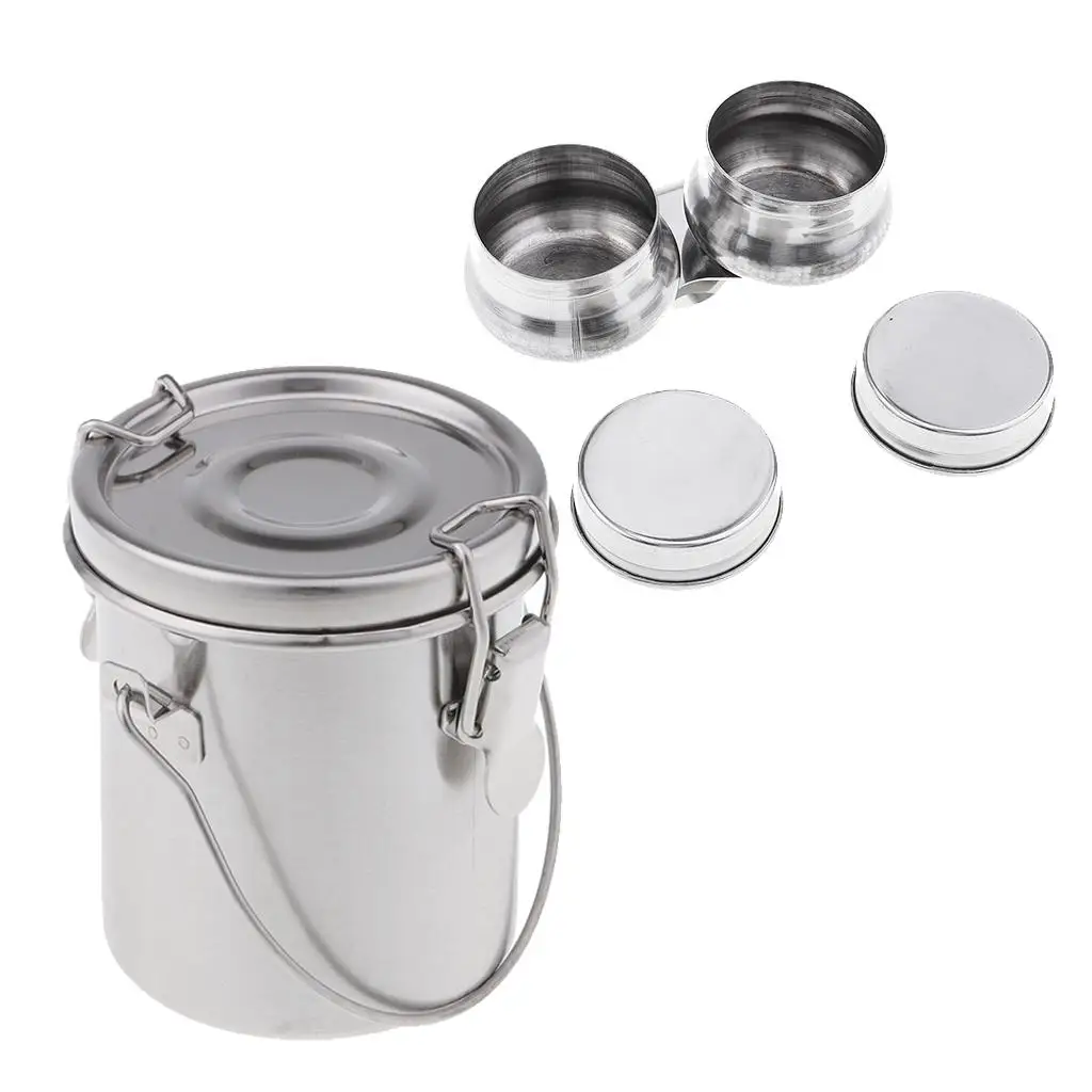 Portable Stainless Steel Palette Cup Brush Washer Leakproof Double Dipper Painting Tool for Watercolor Acrylic Oil Art
