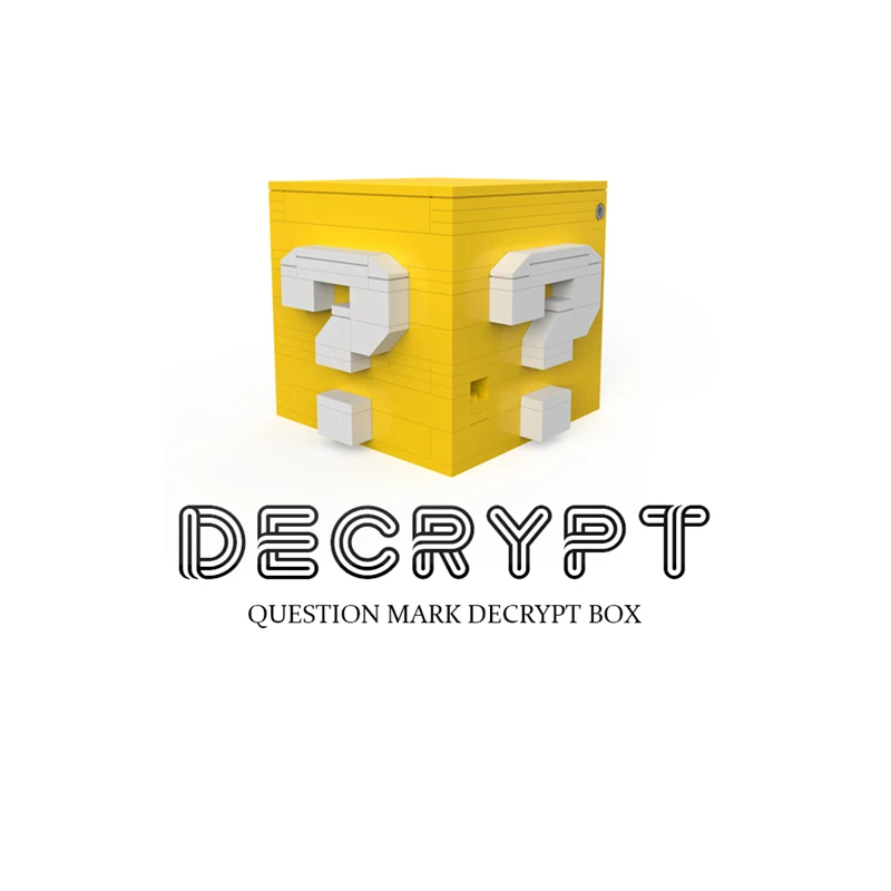 Moc decrypt caixa de quebra-cabeça bloco de construção kit segredo stash jewlery locker treasure maze caso brainteaser cubo jogo brinquedo para criança adulto