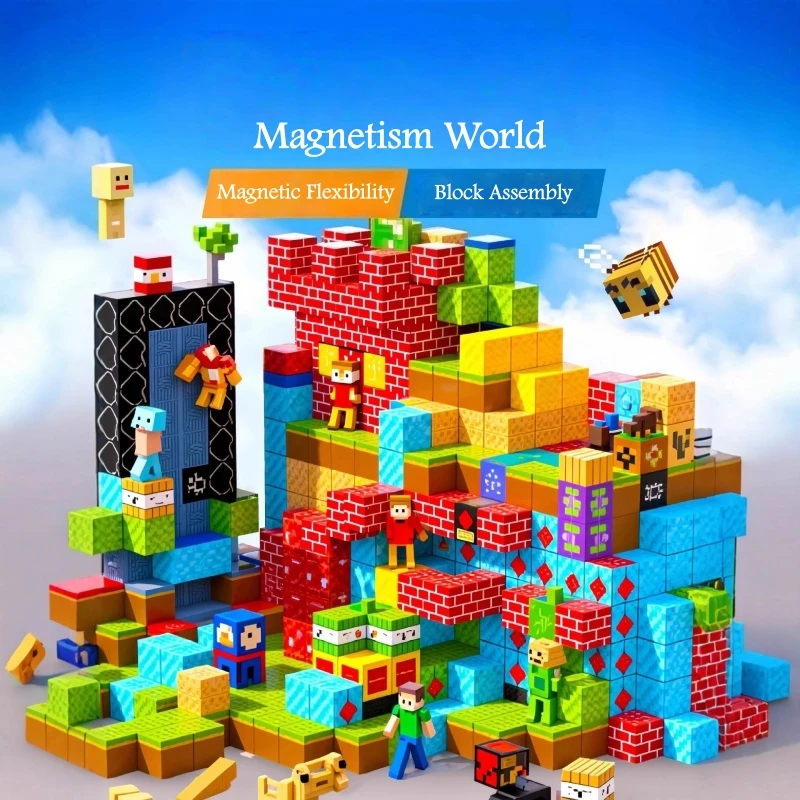 

Строительные блоки «Мой магнитный мир», креативные и универсальные, сильный магнитный куб, крутые уникальные подарки на день рождения, Хэллоуин, Рождество