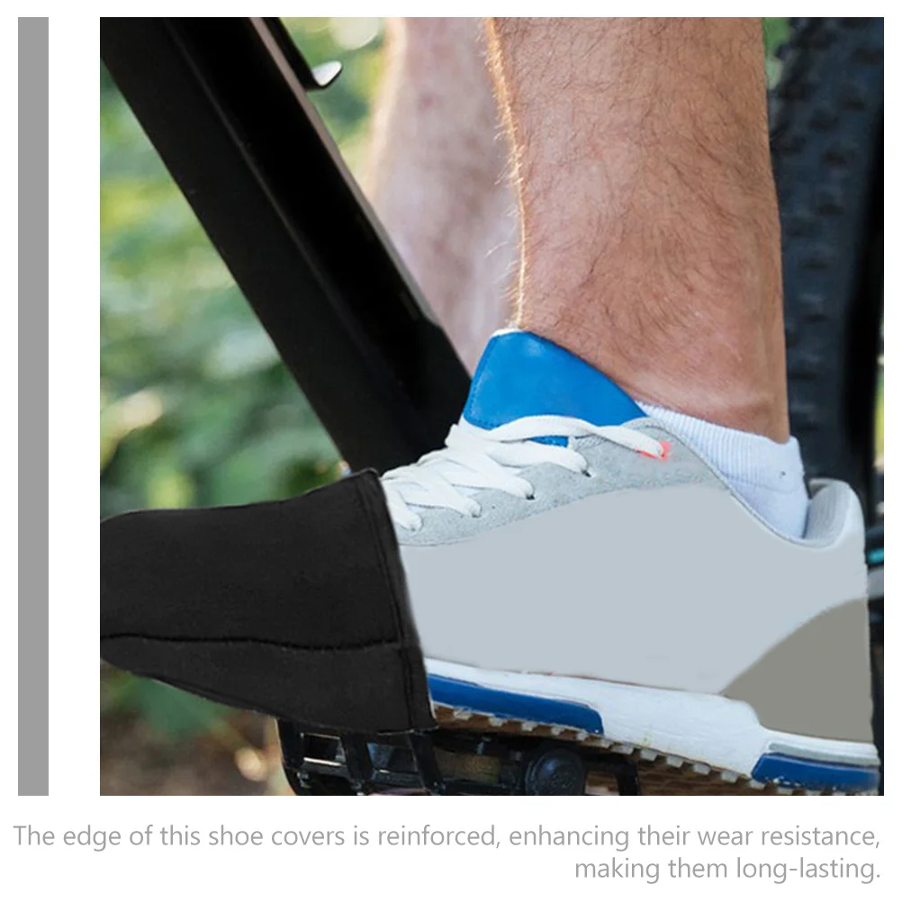 1 زوج يندبروف الحرارية الدراجات الجرموق نصف أغطية الحذاء لركوب الدراجات في الهواء الطلق تصاعد مقاوم للماء حماة دافئة دائم