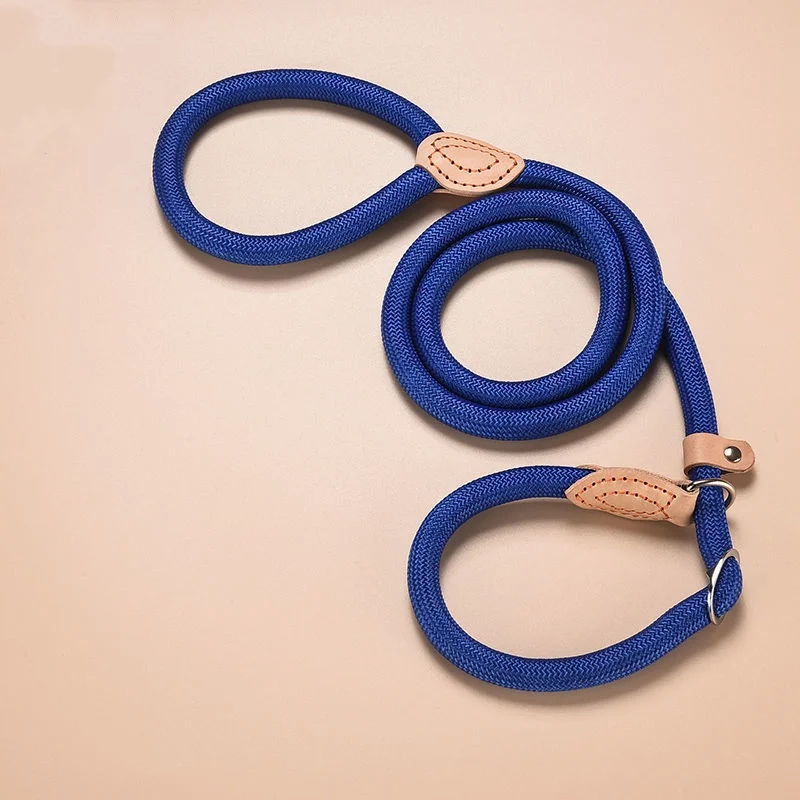 New Heavy Duty Dog Leash Slip Rope Lead Adjustable Braided Loop Collar Training Leash for Small to Medium Dogs