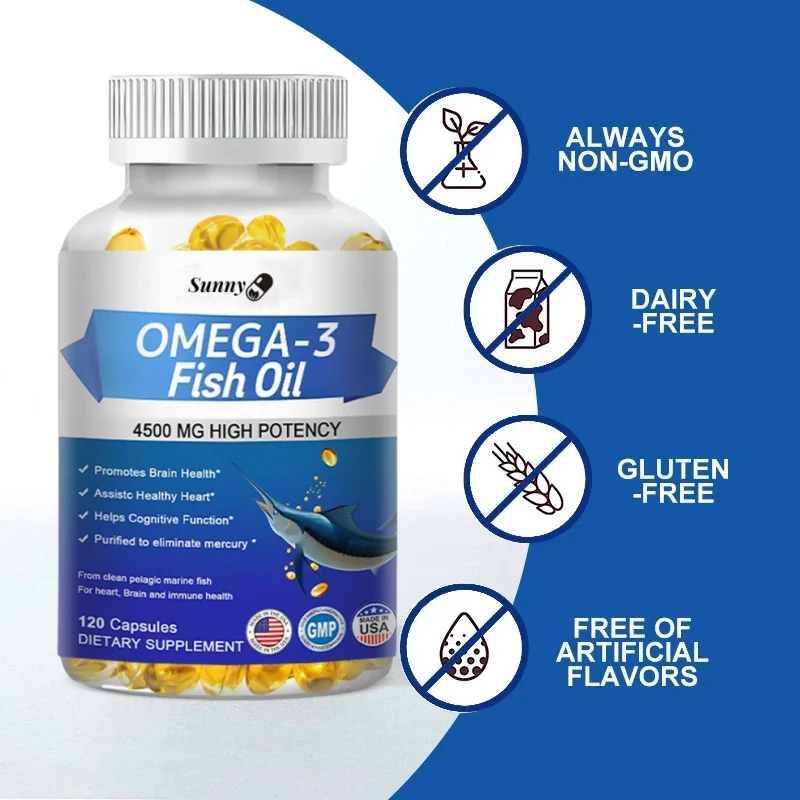 Omega-3 fish oil-benefits the cardiovascular system, protects eye fatigue, cognitive function, and learning ability