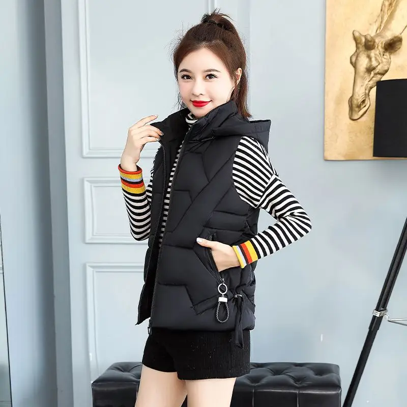 

vest women's short Korean coat 2026 autumn winter tank top Female slim down cotton student Jacket waistcoat padded Overwear