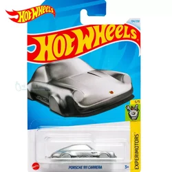 2024F Original Hot Wheels Car PORSCHE 911 Carrera พวงกุญแจของเล่นสำหรับเด็กผู้ชาย1/64 Diecast ยานพาหนะโลหะผสมรูปแบบ brinquedo ของขวัญวันเกิด