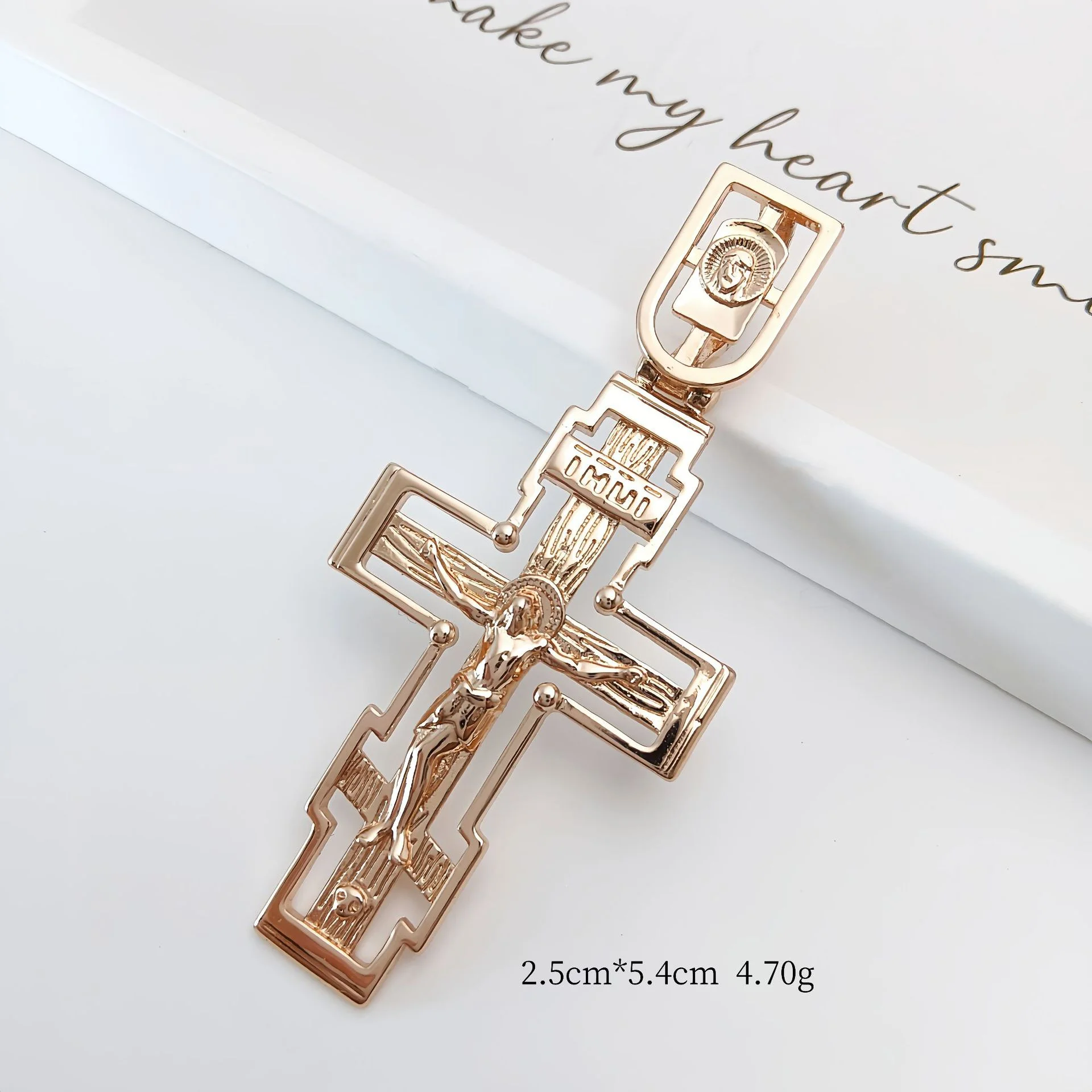قلادة صليب يسوع الأرثوذكسي، مط - مراجعة Cross Pendant Necklace Gold وسعره