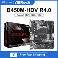 ASROCK B450M-HDV R4.0 ATX Motherboard 2xDDR4 PCI-E 3.0 M.2 SATA 3 USB3.1 HDMI Socket AM4 For 2nd/1st Gen AMD Ryzen cpu placa mae