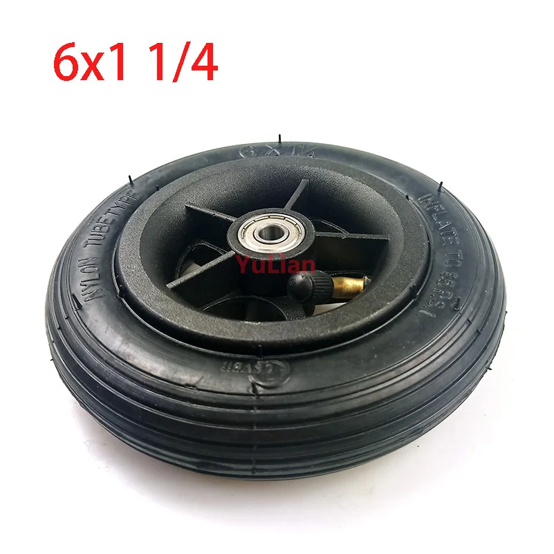 6x1 1/4 tyre 150MM Scooter Inflation Wheel With Hub With Inner Tube Electric Scooter 6 Inch Pneumatic Tire