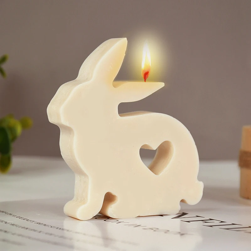 

Rabbit Candle Silicone Mold DIY Aromatherapy Candle Plaster Bunny Cake Mold Fondant Cake Chocolate Cookies Easter Baking Mould