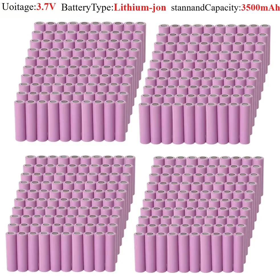 

Flat Top 18650 Battery 3500mAh 3.7V Rechargeable Fast Charge for Headlamp Flashlight Radio