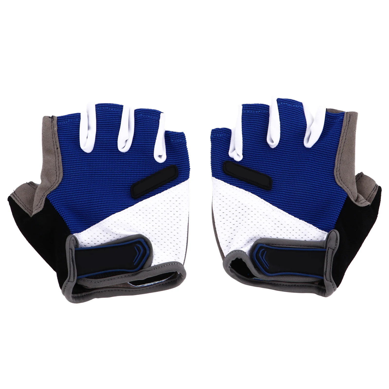 1Pair Cycling Gloves Half Finger Breathable Mesh Surface Anti-Skid Protection Road Riding Gloves Shock Absorption Palm