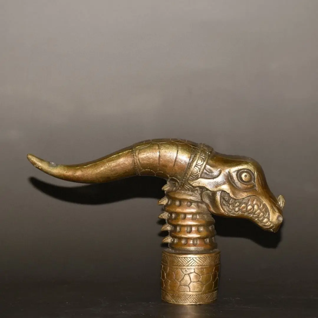 long tail Crocodile Head Walking Stick Head handle Statue