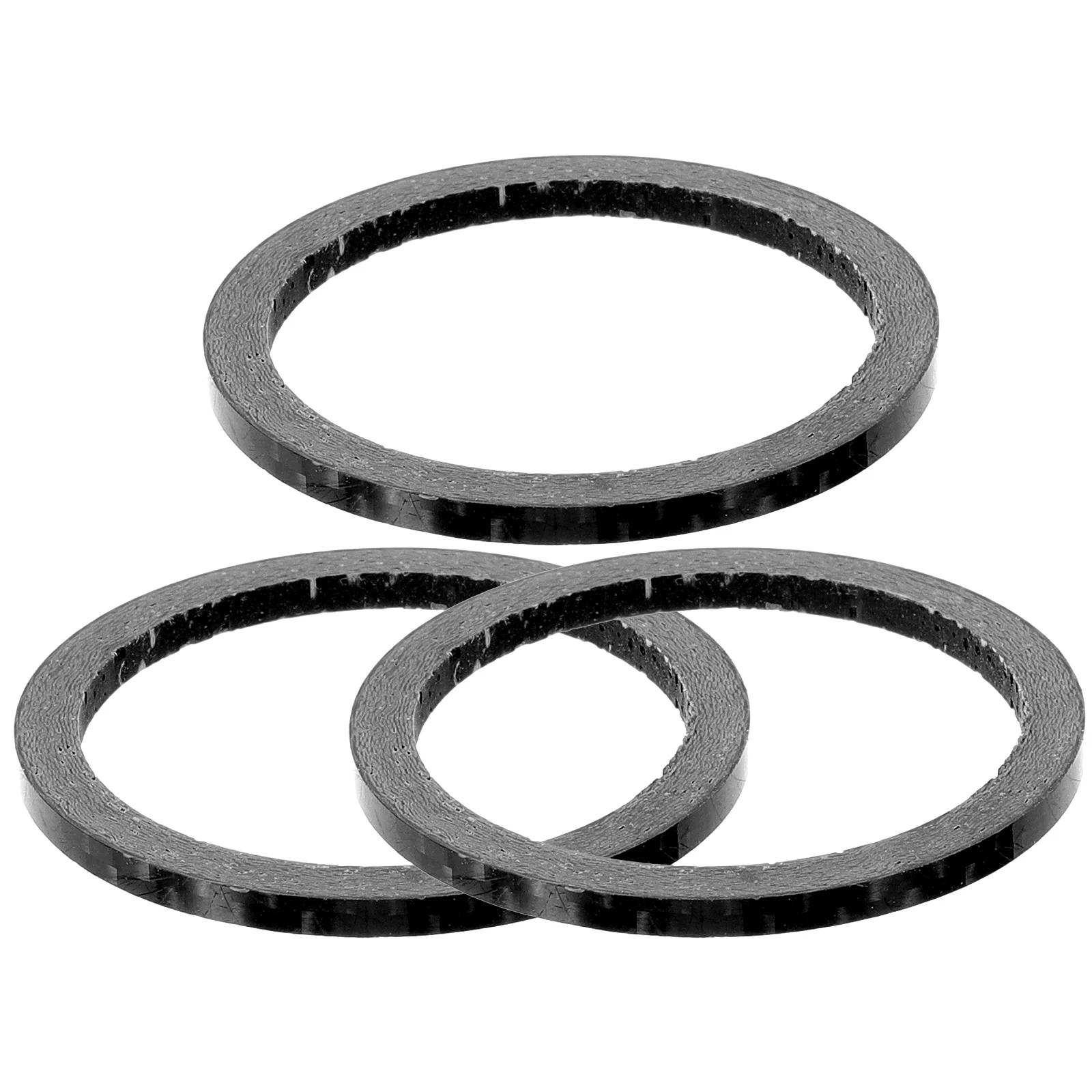 

3pcs Carbon Fiber Fork Washer Handlebar Stem Spacers 2mm Bike Headset Accessories Mountain Road Bicycle Compatible Lightweight
