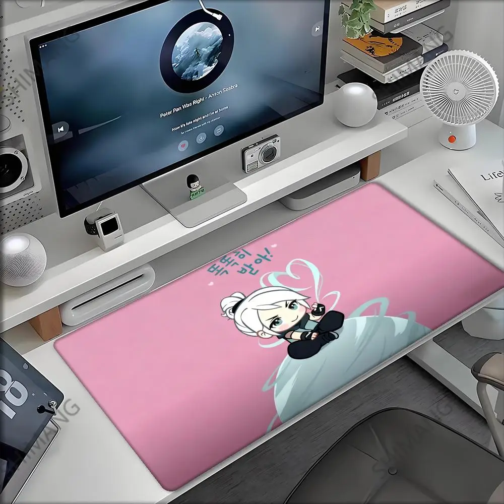 

Коврик для мыши Hot Game Valorant Jett XXL, игровые аксессуары, офисный коврик для геймеров, нескользящий коврик для клавиатуры и ноутбука, большой резиновый коврик для мыши