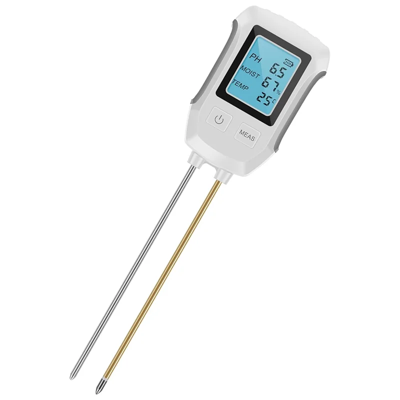 A64Z 3In1 Soil PH Meter PH Tester Withbacklit LCD Forplants Dual Probe Digital Soil Meter Forlawn