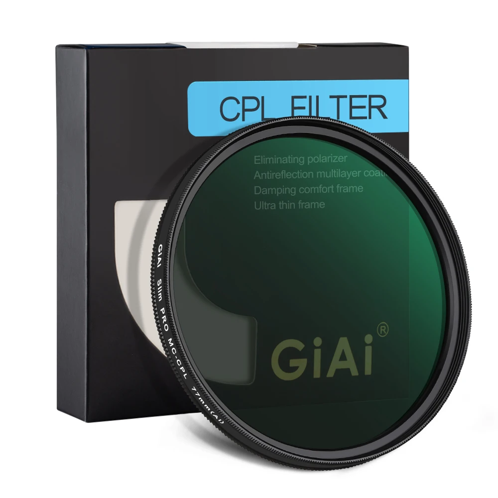 

GiAi CPL Filter 37mm-82mm HD Clear Polarizer Polarizing Sheet For DSLR Camera Lens 49mm 52mm 58mm 67mm 77mm 82mm 86mm