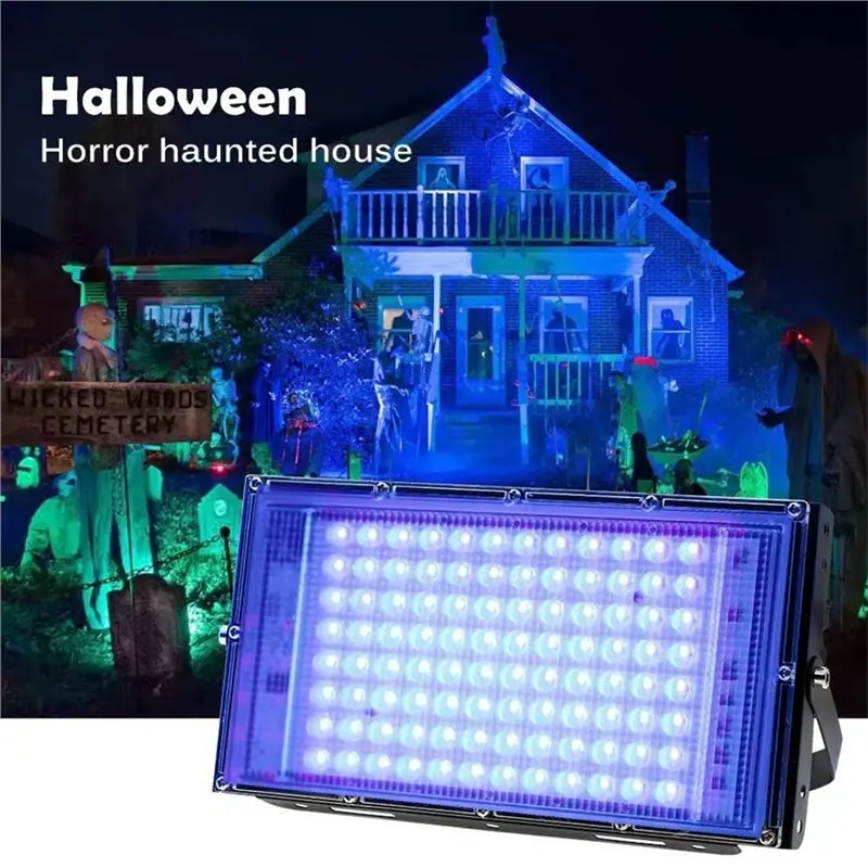 THIVN-Green Oil LED Flood Light 395Nm UV Curing Lamp 50W Shadowless Glue Curing Lamp DIY Resin Jewelry Making
