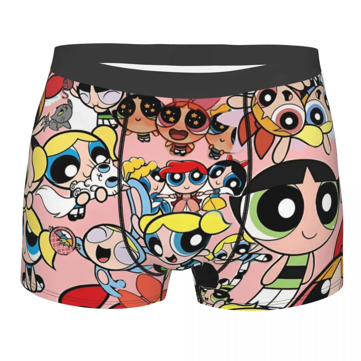 

Powerpuff Girls Cartoon Animation Boxer Shorts Men 3D Print Male Breathbale Underwear Panties Briefs