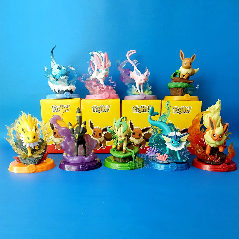 

Pokemon Eeveelution Espeon Sylveon Glaceon Leafeon Vaporeon Umbreon Flareon Anime Figure Model Blind Box Toys Birthday Gifts