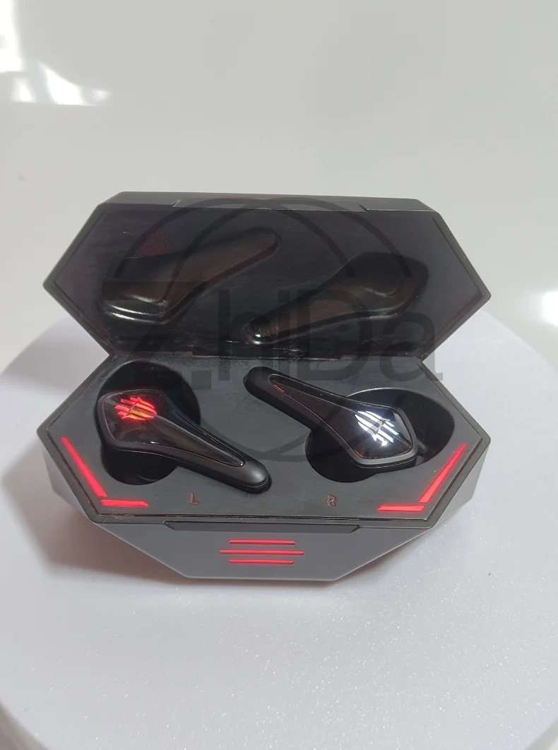 Used Red Devil TWS Bluetooth Gaming Headset, With Charging Case & Original Accessories